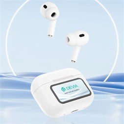 Devia ST124219 TWS-Pro2 ANC fehér Bluetooth sztereó headset kijelzővel