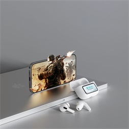 Devia ST124219 TWS-Pro2 ANC fehér Bluetooth sztereó headset kijelzővel