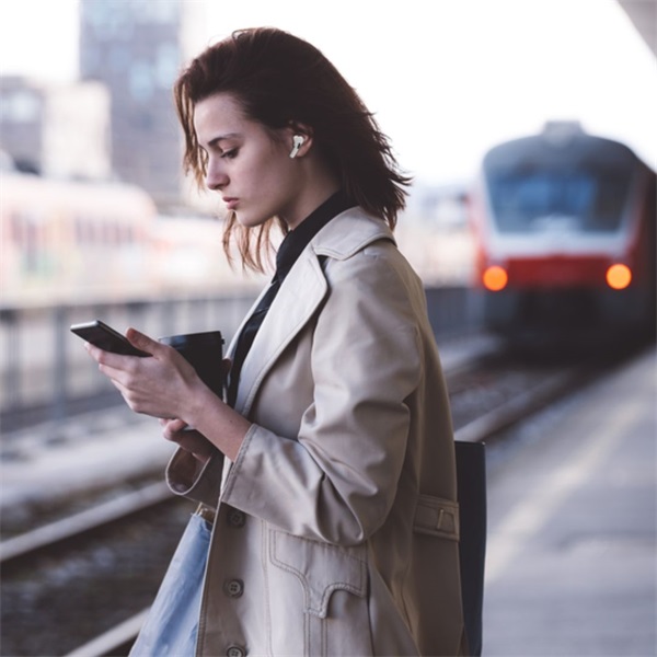 Devia ST124219 TWS-Pro2 ANC fehér Bluetooth sztereó headset kijelzővel