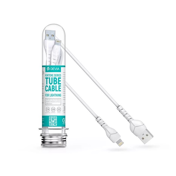 Devia ST326622 1m USB A - Lightning fehér adat- és töltőkábel