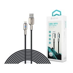 Devia ST361296 1,5m USB - Lightning ezüst/fekete adat- és töltőkábel