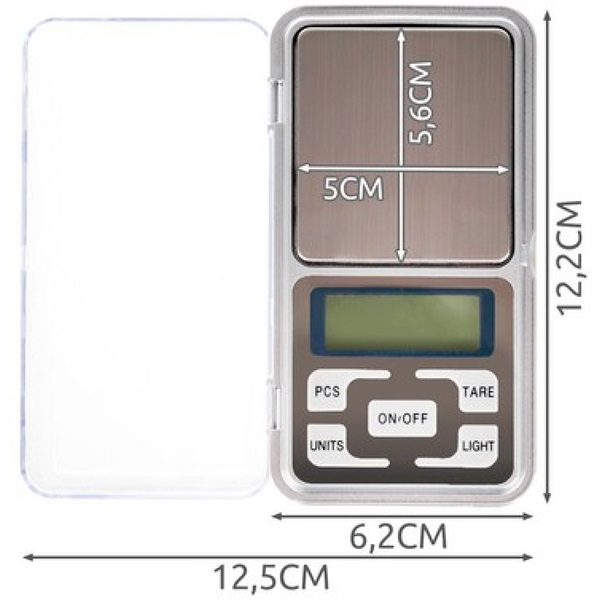 Ruhhy 500g-ig digitális zseb és ékszermérleg, mérési pontosság 0,1g