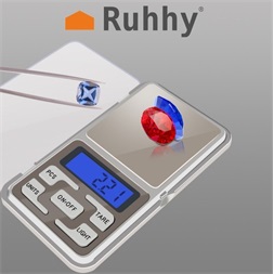 Ruhhy 500g-ig digitális zseb és ékszermérleg, mérési pontosság 0,1g