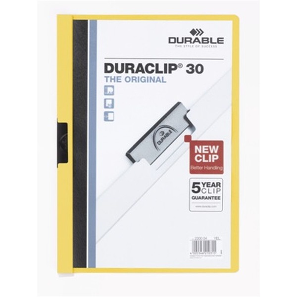 Durable Duraclip A4 30lapos sárga clip-mappa