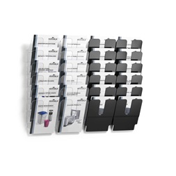 Durable Flexiplus A4 6 rekeszes fekete prospektustartó (Újracsomagolt)