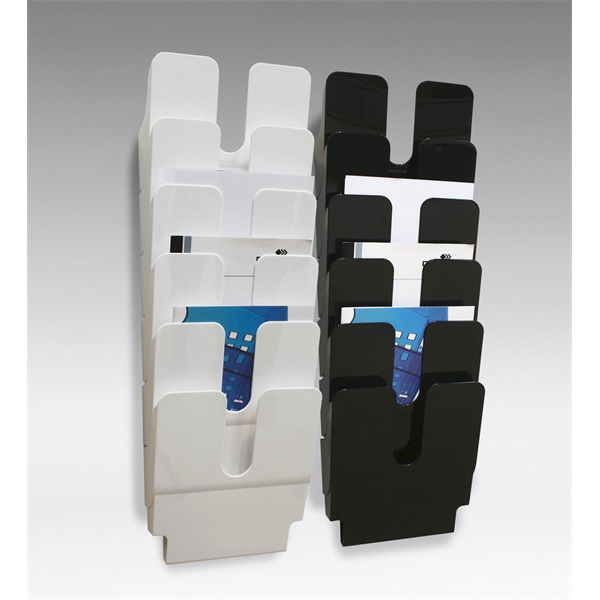 Durable Flexiplus A4 6 rekeszes fekete prospektustartó (Újracsomagolt)