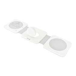 Dviced DV230006 15W 3in1 összecsukható fehér vezeték nélküli töltő állomás