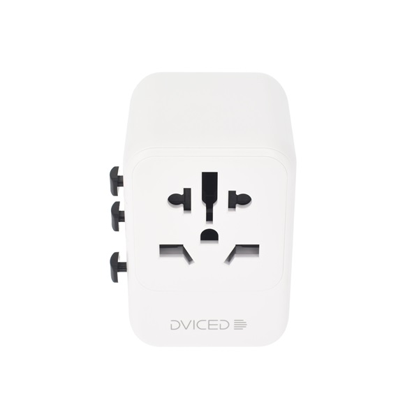Dviced DV240002 28W UK, EU, USA, Ausztrália GaN fehér utazó adapter