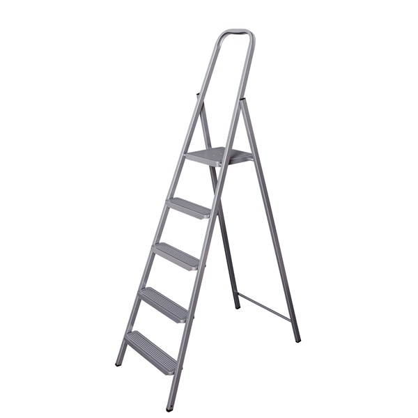 EUROGOLD STEEL HOME 5 lépcsős fém létra, összecsukható (Használt - B)