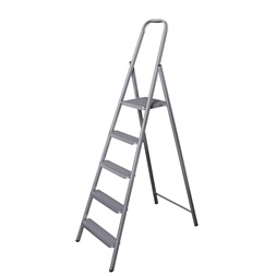 EUROGOLD STEEL HOME 5 lépcsős fém létra, összecsukható (Használt - B)