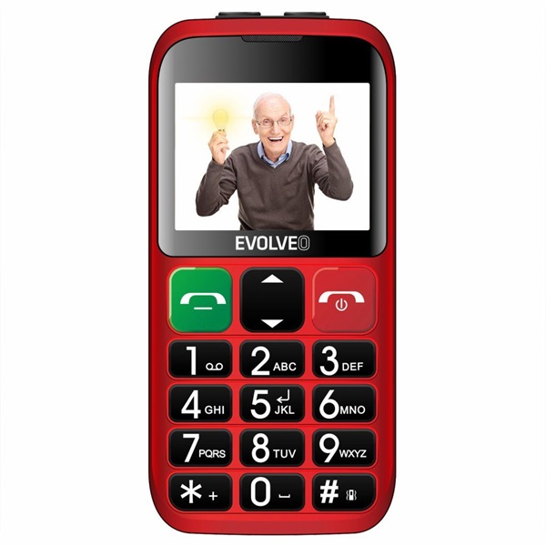EVOLVEO EasyPhone EP-850-EBR 2,4" piros mobiltelefon
