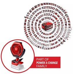 Einhell GC-CF 18/110 Li - Solo piros, akkus ventilátor