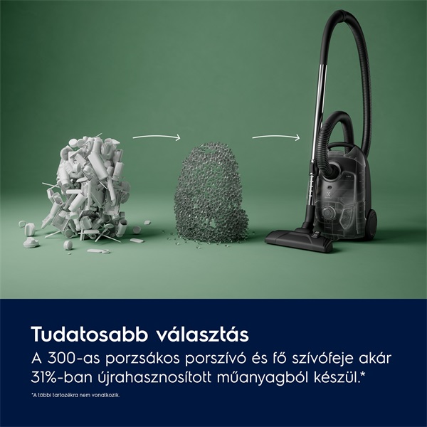 Electrolux EB31C1DB Clean 300 porzsákos porszívó