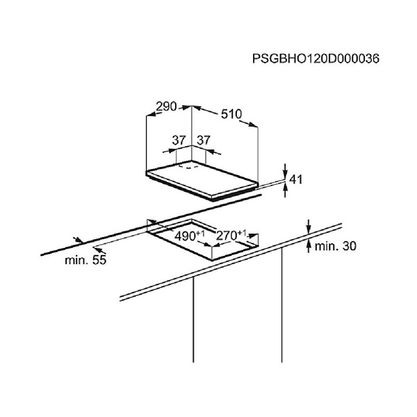 Electrolux EGG3322NVX inox, beépíthető, gáz, főzőzóna: 2, beépíthető méret: 27cm, főzőlap