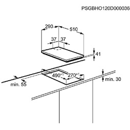 Electrolux EGG3322NVX inox, beépíthető, gáz, főzőzóna: 2, beépíthető méret: 27cm, főzőlap