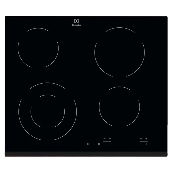 Electrolux EHF6241FOK fekete, beépíthető, elektromos üvegkerámia, főzőzóna: 4, beépíthető méret: 56cm, főzőlap