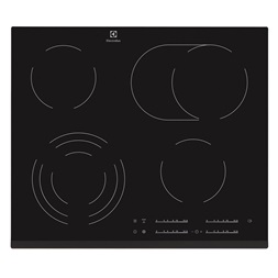Electrolux EHF6547FXK fekete, beépíthető, elektromos üvegkerámia, főzőzóna: 4, beépíthető méret: 56cm, főzőlap