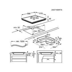Electrolux EIS62453IT SenseBoil fekete, beépíthető, indukciós, főzőzóna:4, méret:60cm, főzőlap