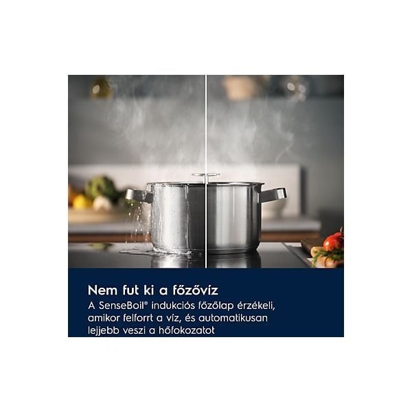 Electrolux EIS82453IT SenseBoil fekete, beépíthető, indukciósm főzőzóna:45, méret:80cm, főzőlap