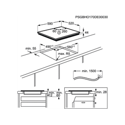 Electrolux EIV63440BW fehér, beépíthető, indukciós, főzőzóna: 4, beépíthető méret: 56cm, főzőlap