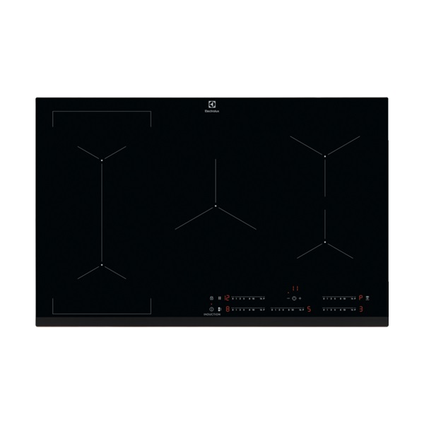 Electrolux EIV835 fekete, beépíthető, indukciós, főzőzóna: 5, beépíthető méret: 75cm, főzőlap