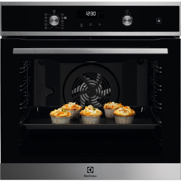 Electrolux EOD6P71X fekete, beépíthető, sütőtér: 72L, grill, légkeverés, pirolitikus, sütő