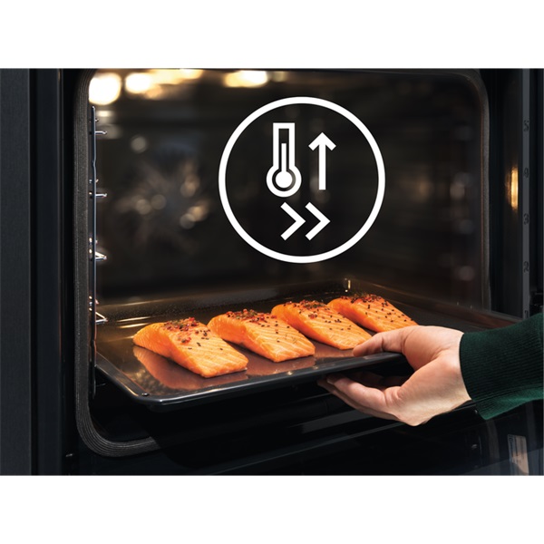Electrolux EOE7P31X fekete, beépíthető, sütőtér: 72L, grill, légkeverés, pirolitikus, sütő