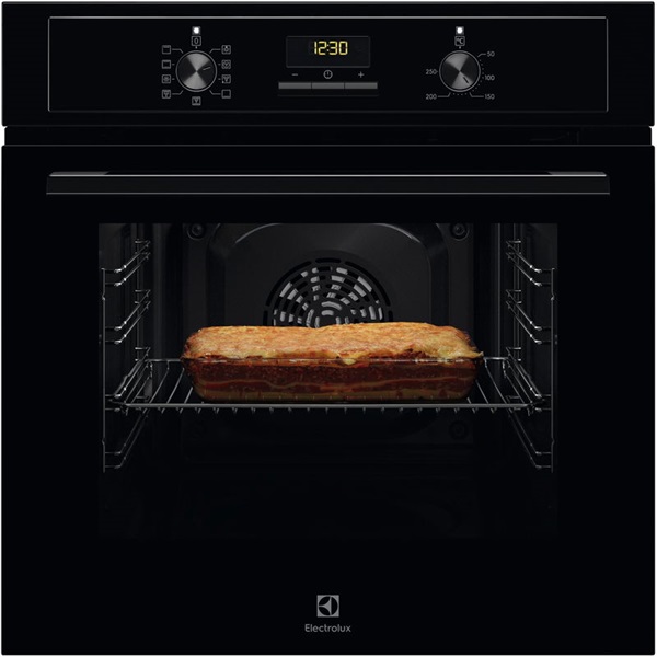 Electrolux EOF3H50BK fekete, beépíthető, sütőtér:65L, grill, légkeverés, aquaclean, sütő