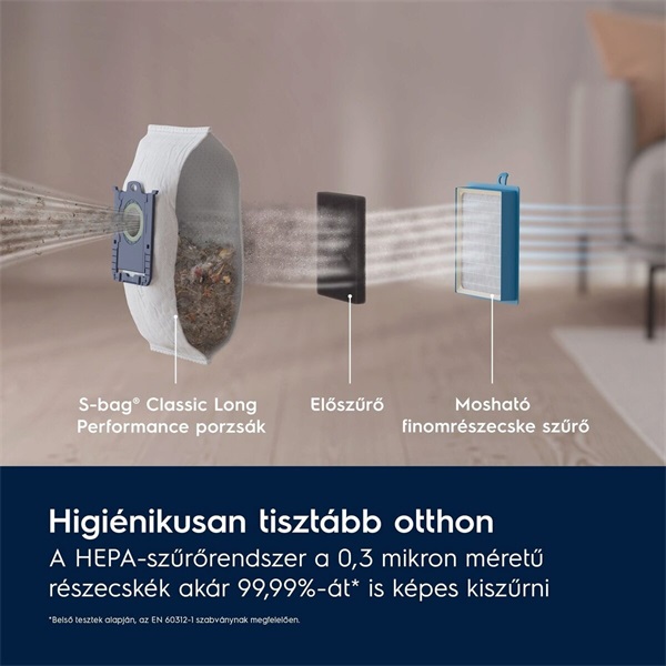 Electrolux PD82-4MG szürke csendes porzsákos porszívó