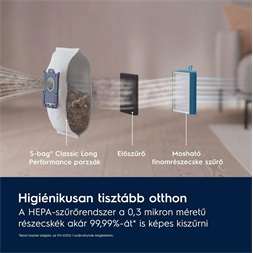 Electrolux PD82-4MG szürke csendes porzsákos porszívó