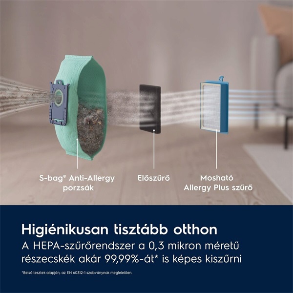 Electrolux PD82-ALRG Pure D8.2 fehér porzsákos porszívó