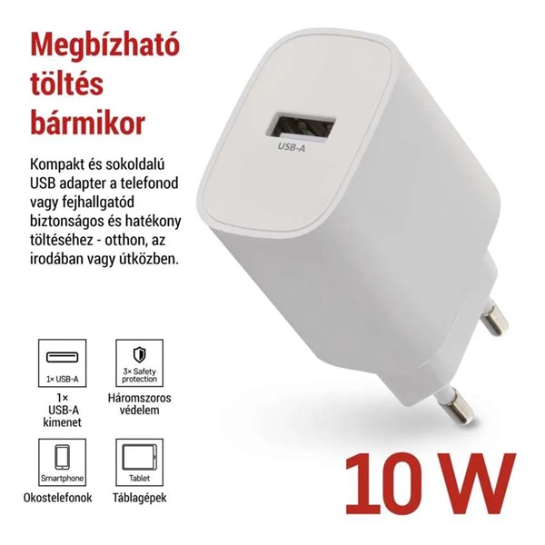 Emos BASIC 10 W max. univerzális USB töltő