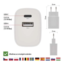 Emos BASIC 15 W max. univerzális USB töltő