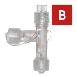 Emos D1ZT01 kül-beltéri átlátszó sorolható Standard fényfüzérekhez T-elosztó