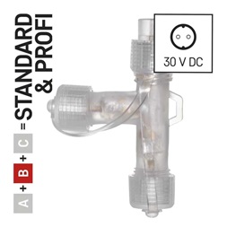 Emos D1ZT01 kül-beltéri átlátszó sorolható Standard fényfüzérekhez T-elosztó