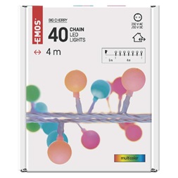 Emos D5AM01 4m/40LED/kül-beltéri/időzítős/többszínű/golyók LED fényfüzér