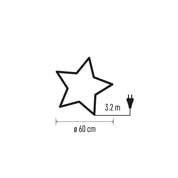 Emos DCAZ09 60 cm/beltéri/függeszthető karácsonyi LED papírcsillag