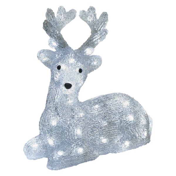 Emos DCFC06 27 cm kültéri és beltéri hideg fehér időzítő LED karácsonyi szarvas