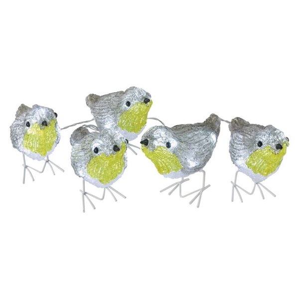 Emos DCFC25 11 cm kültéri és beltéri hideg fehér LED madarak