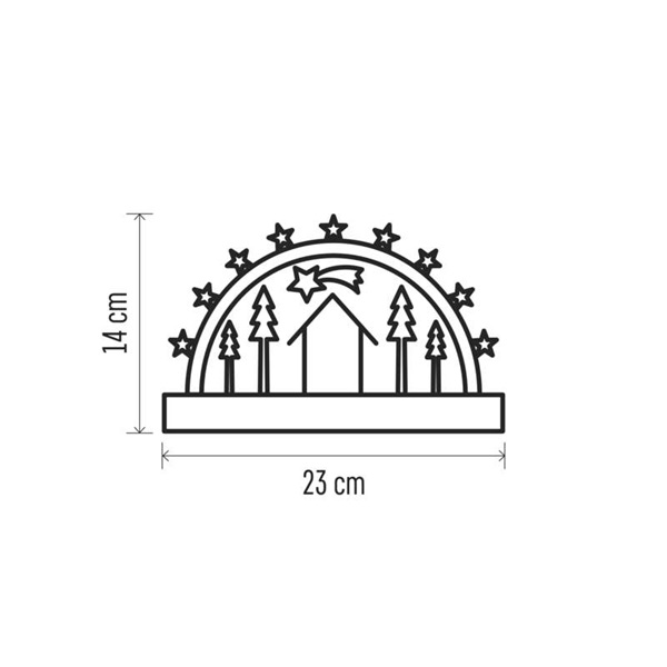 Emos DCWW04 beltéri/meleg fehér/időzítős fa LED karácsonyi betlehem