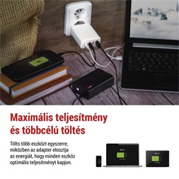 Emos GaN PD 120 W max. univerzális USB töltő