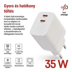 Emos GaN PD 35 W max. univerzális USB töltő