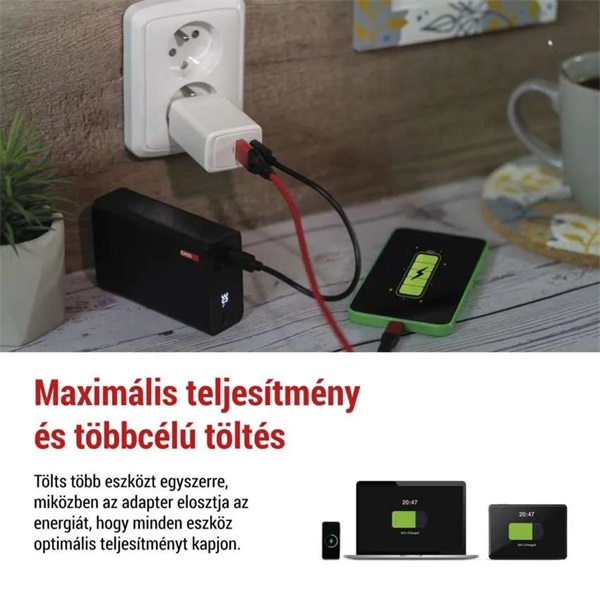 Emos GaN PD 45 W max. univerzális USB töltő
