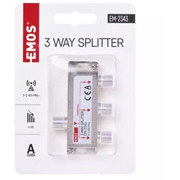 Emos EM2343 3-as F csatlakozós antenna elosztó