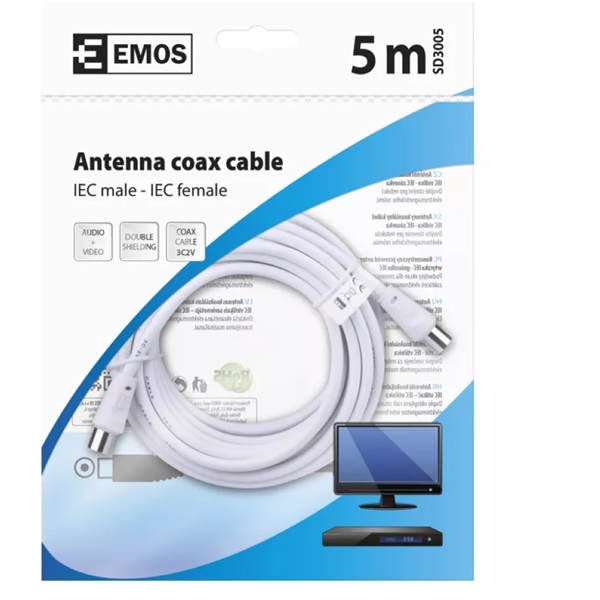 Emos SD3005 5m antenna koax kábel