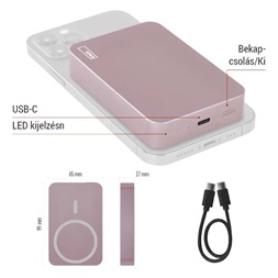 Emos WI 1046, 10 000 mAh, 20 W+Wireless, lazac powerbank