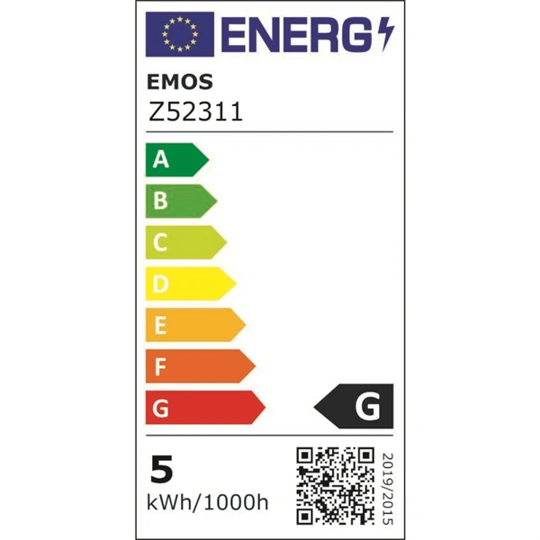 Emos Z52311 LED DECO "SMOKED" G95 4.5W 19W 180lm E27 izzó