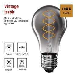 Emos Z55311 LED DECO "SMOKED" A60 4.5W 19W 180lm E27 izzó