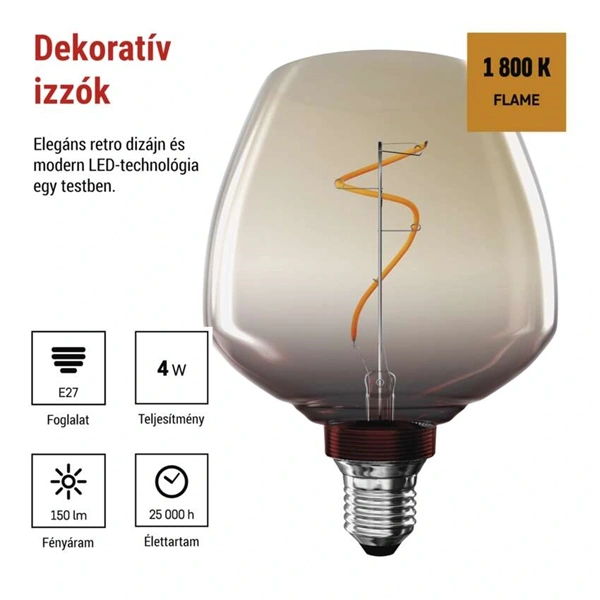 Emos Z59G01 LED DECO "GRADIENT" S123 4W 16W 150lm E27 izzó