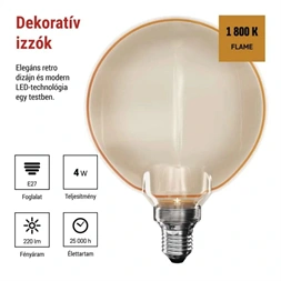 Emos Z5BO11 LED DECO "O-RING" G130OA 4W 22W 220lm E27 izzó